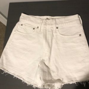 White Madewell Demin Shorts